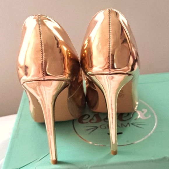 Rose Gold Metallic Pumps (Asos) - Picture 4 of 5